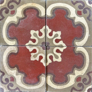 Middle Eastern Rust Flower Antique - 1