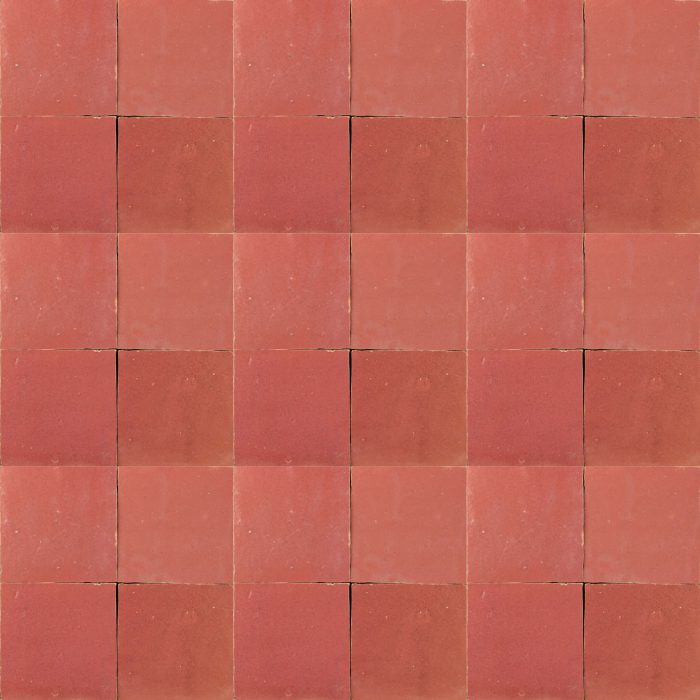 Moroccan Handmade Tiles - Pink Rose Glazed