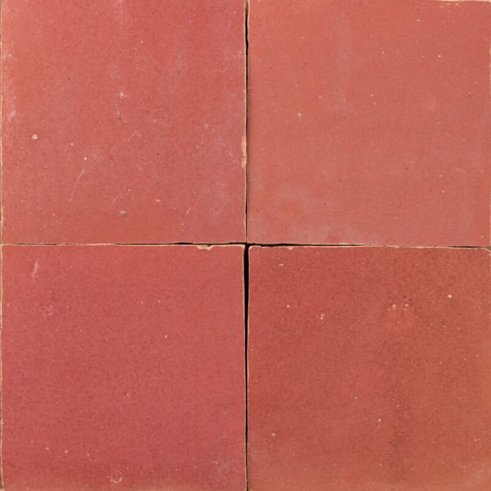Moroccan Handmade Tiles - Pink Rose Glazed