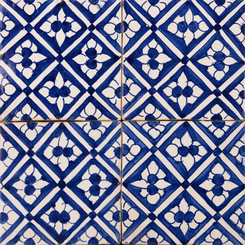 Outdoor Tiles - Navy Lily Glazed