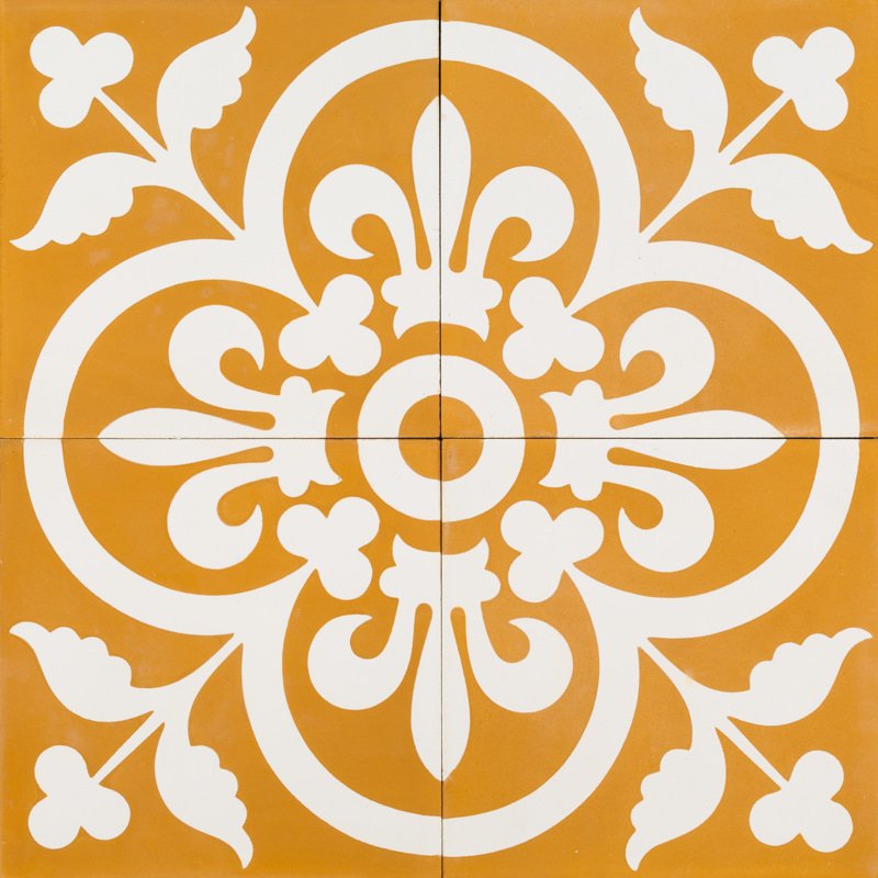 Reproduction Tiles - Dark Mustard Royal