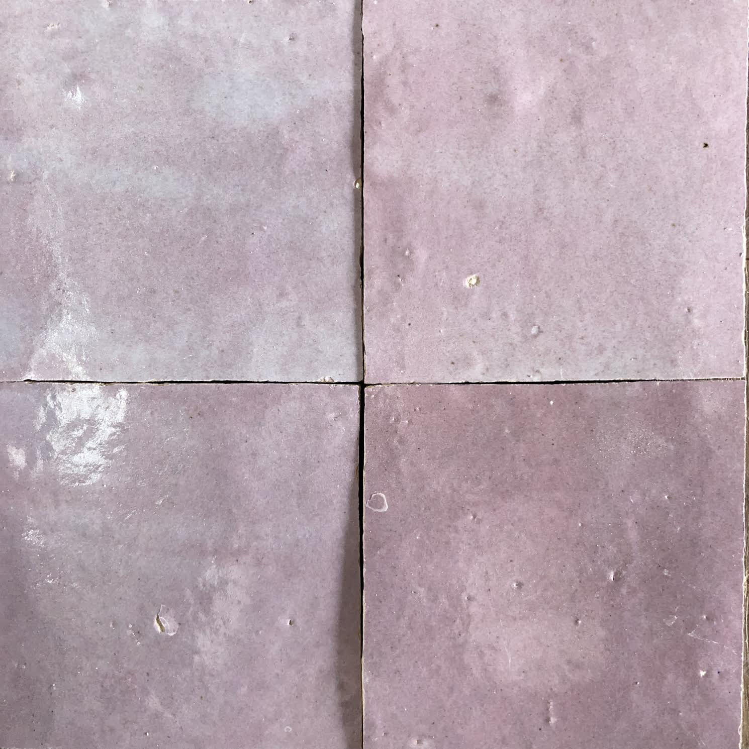 Outdoor Tiles - Soft Pink Glazed