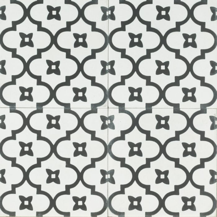 Reproduction Tiles - White Moorish Night