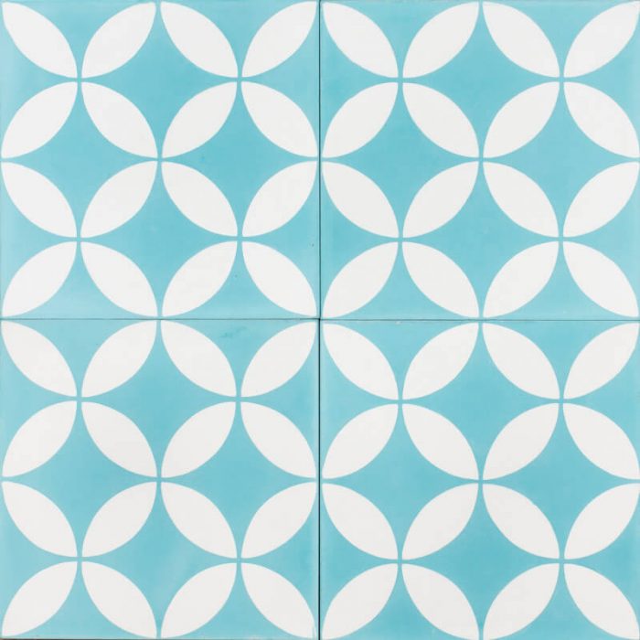 Reproduction Tiles - Aqua Circle
