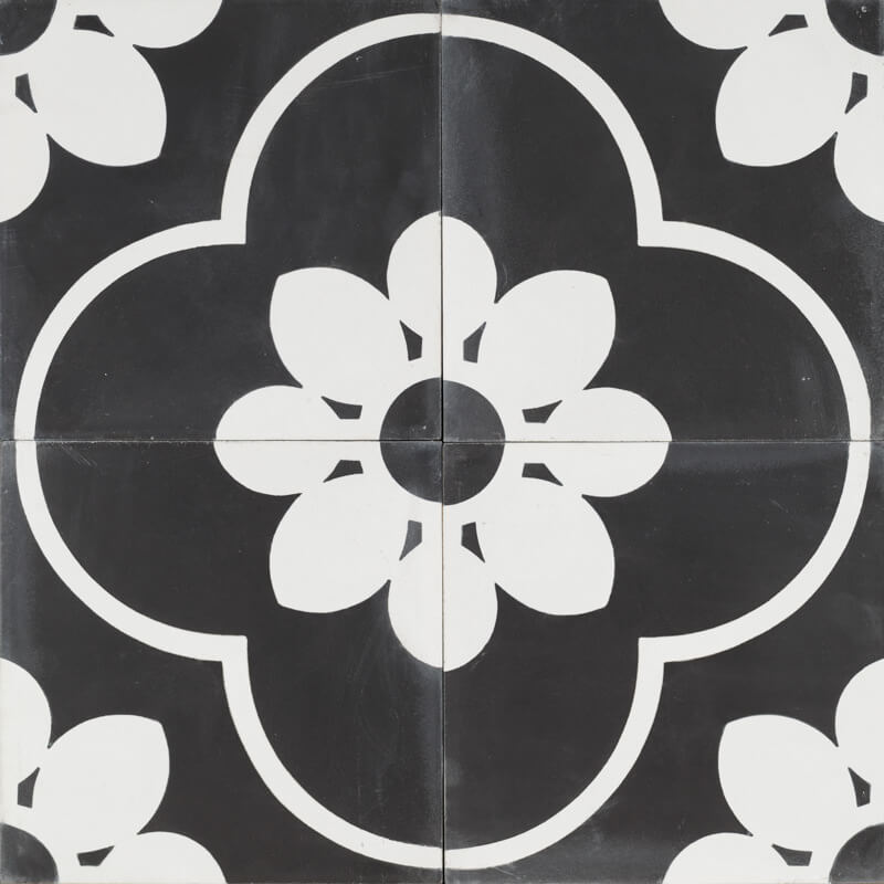 Reproduction Tiles - Black Marseille