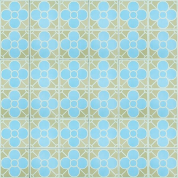 Outdoor Tiles - Blue Frangipani