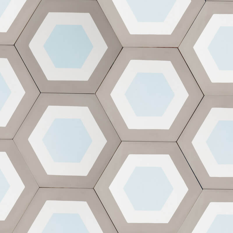 Reproduction Tiles - Blue Paris Hex