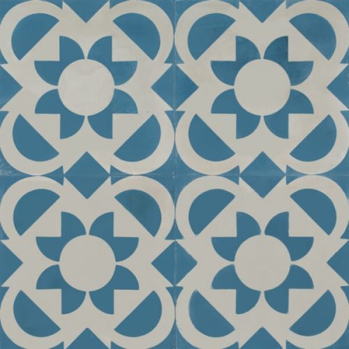 Reproduction Tiles - Blue Sunflower