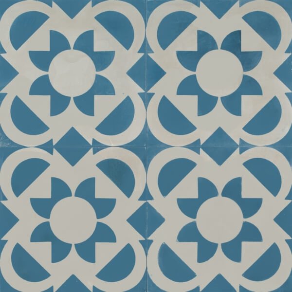 Reproduction Tiles - Blue Sunflower