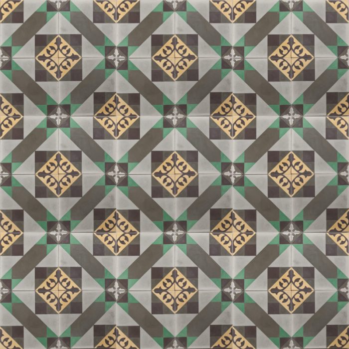 grey and green patterned tile