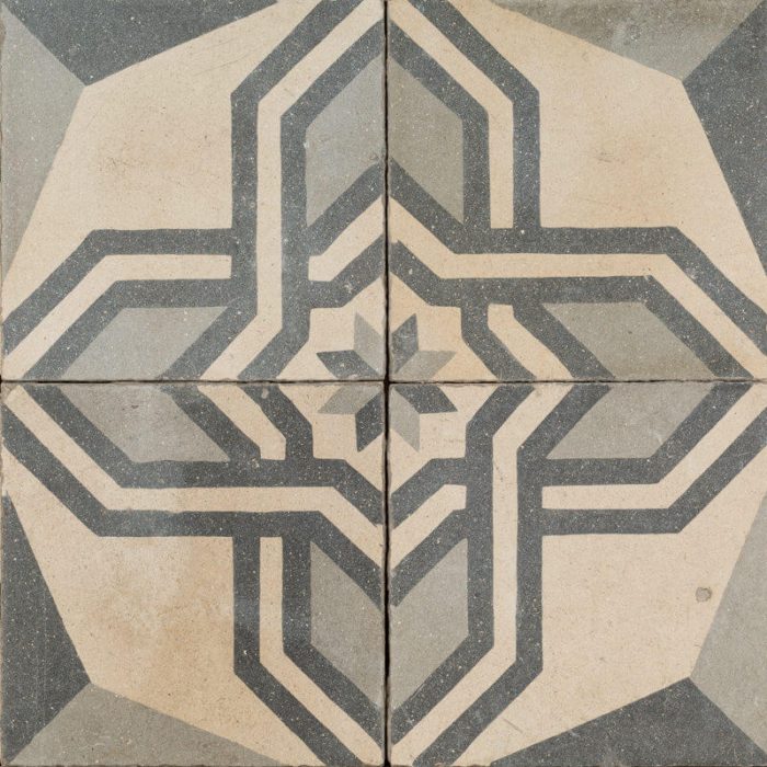 Antique Encaustic Cement Tiles - Geo Star Antique