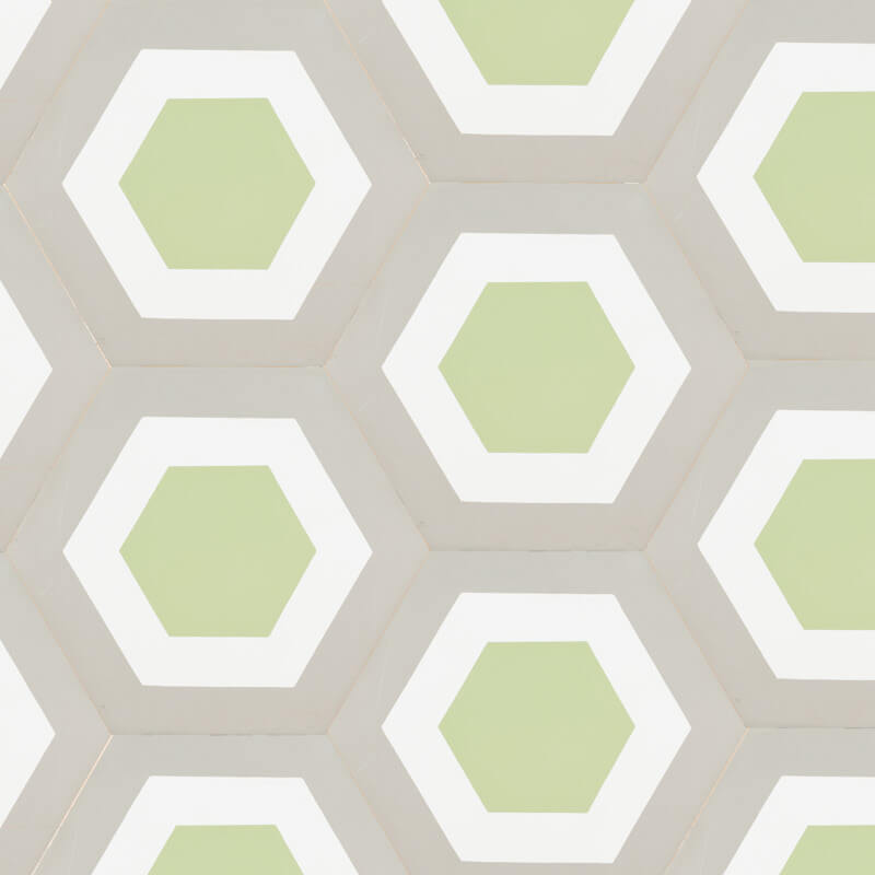 Reproduction Tiles - Green Paris Hex