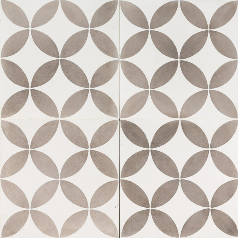 Reproduction Tiles - Grey and White Circle