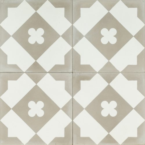 Outdoor Tiles - Grey and White Star