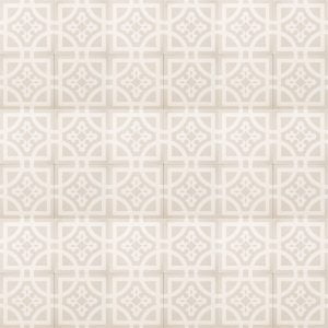 grey tile with white design