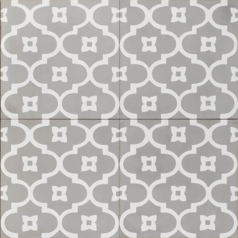 Reproduction Tiles - Grey Moorish Night
