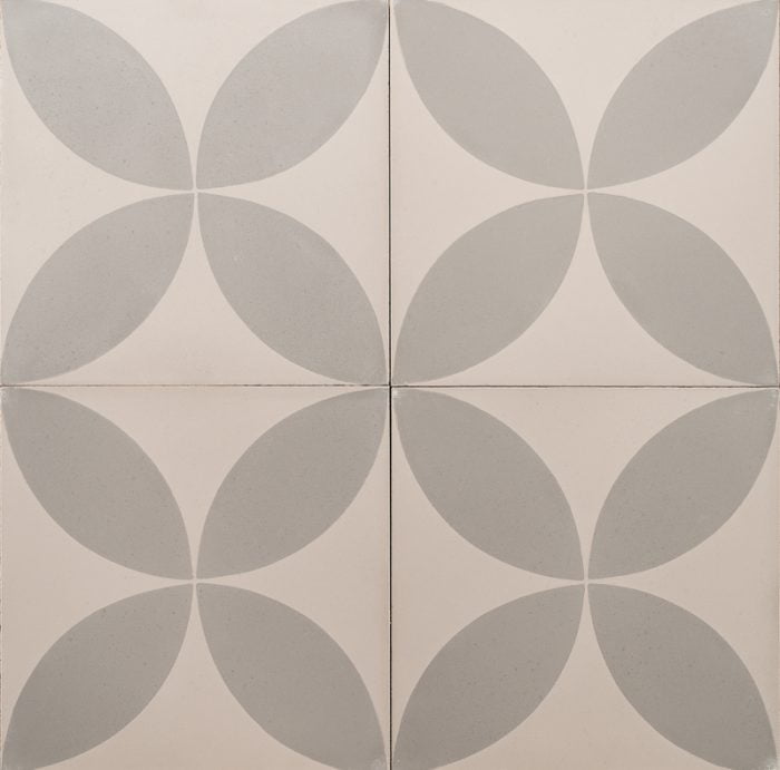 grey petals on a grey tile