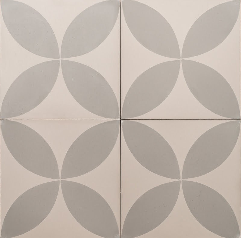 Outdoor Tiles - Grey on Grey Fleur