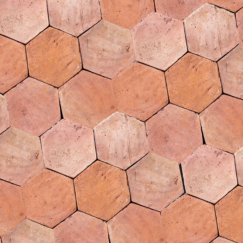 Outdoor Tiles - Terracotta Hex