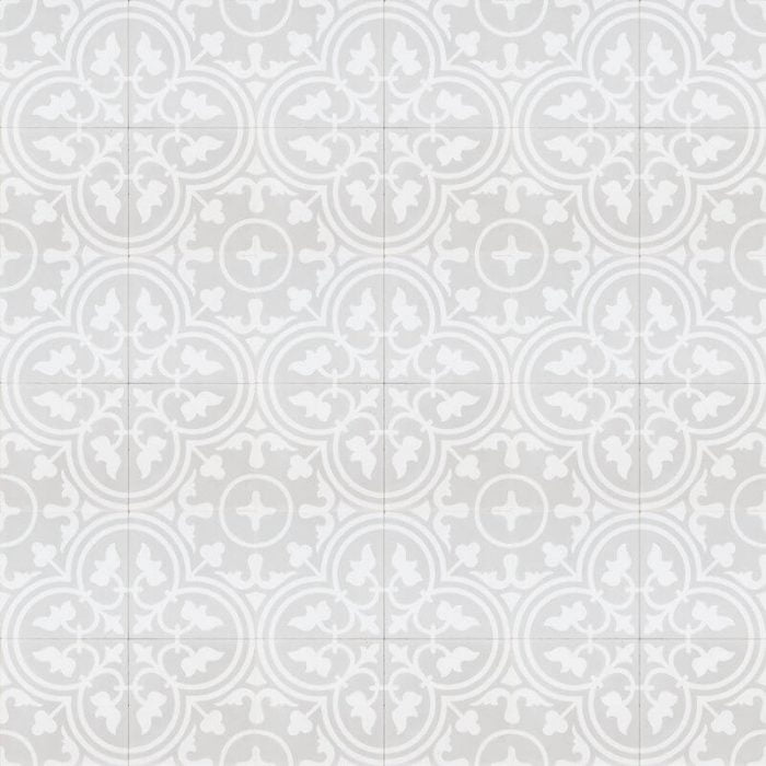 Reproduction Tiles - Light Grey Clover