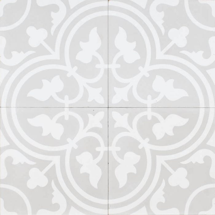 Reproduction Tiles - Light Grey Clover