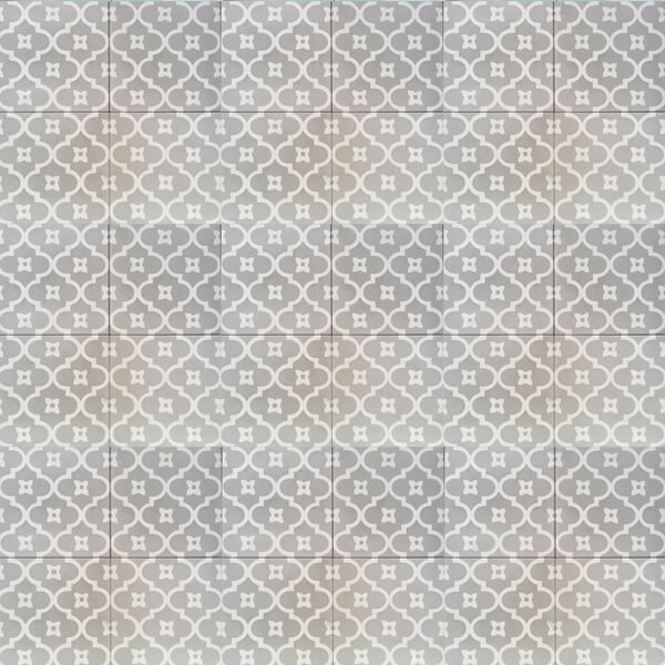 Reproduction Tiles - Light Grey Moorish Night