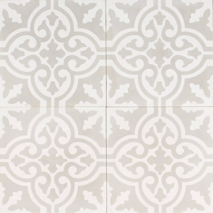Reproduction Tiles - Light Grey Moroccan Bazaar