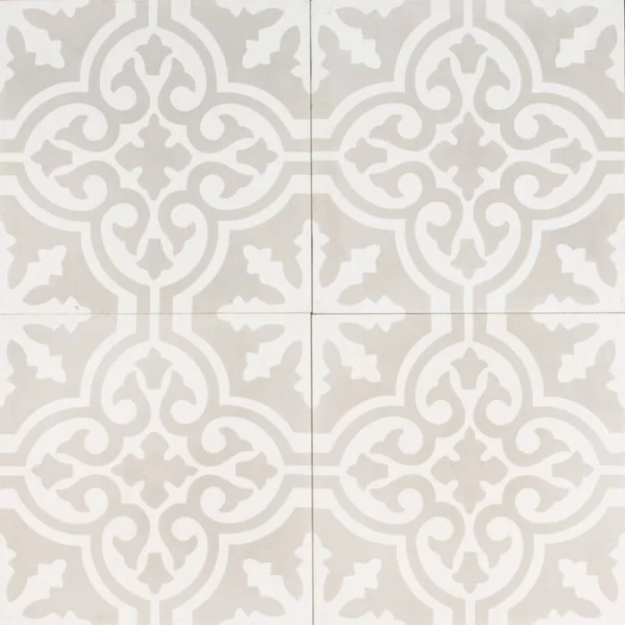 Reproduction Tiles - Light Grey Moroccan Bazaar