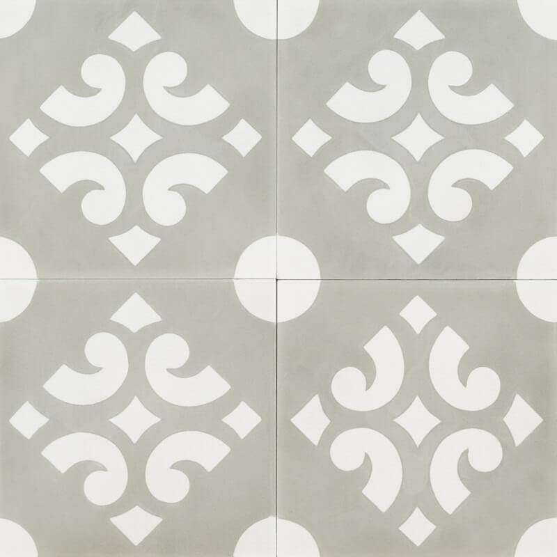 Reproduction Tiles - Light Grey Spanish Villa