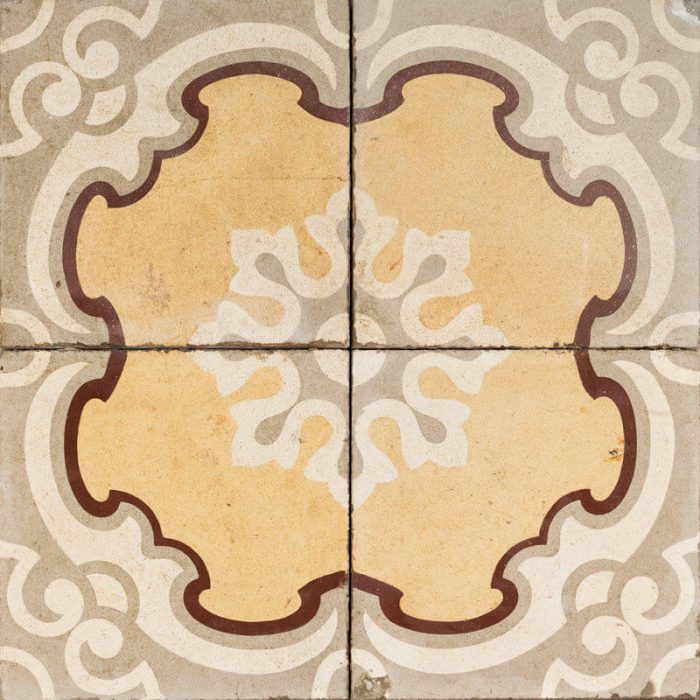 Antique Encaustic Cement Tiles - Middle Eastern Manor Antique