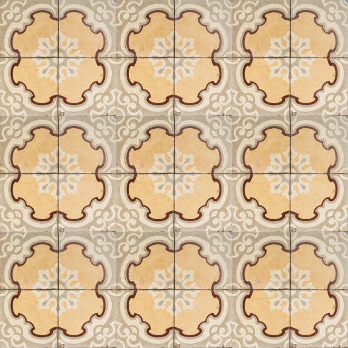 Antique Encaustic Cement Tiles - Middle Eastern Manor Antique