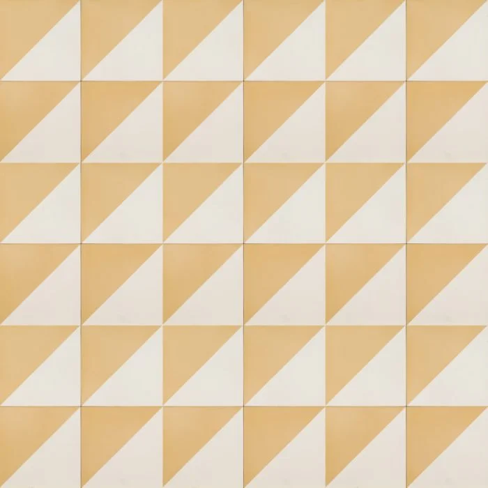 Reproduction Tiles - Mustard Cream Diamond