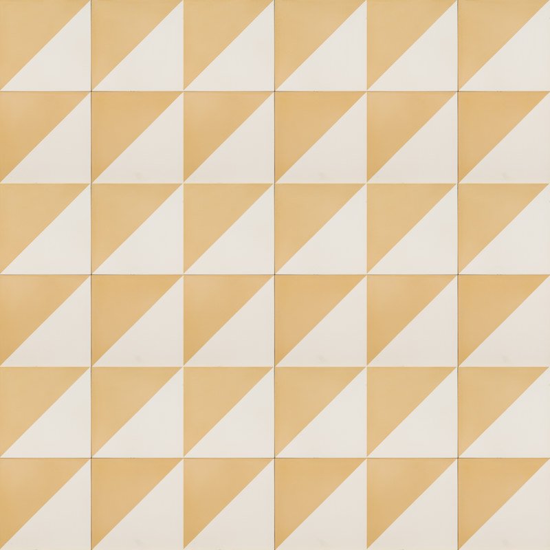 Reproduction Tiles - Mustard Cream Diamond