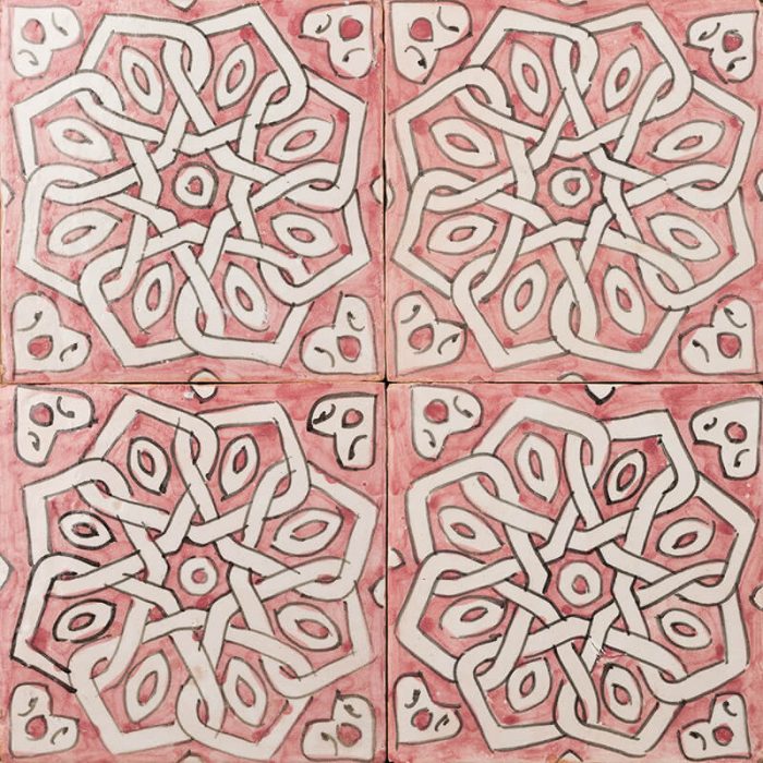 Outdoor Tiles - Pink Zellige Glazed