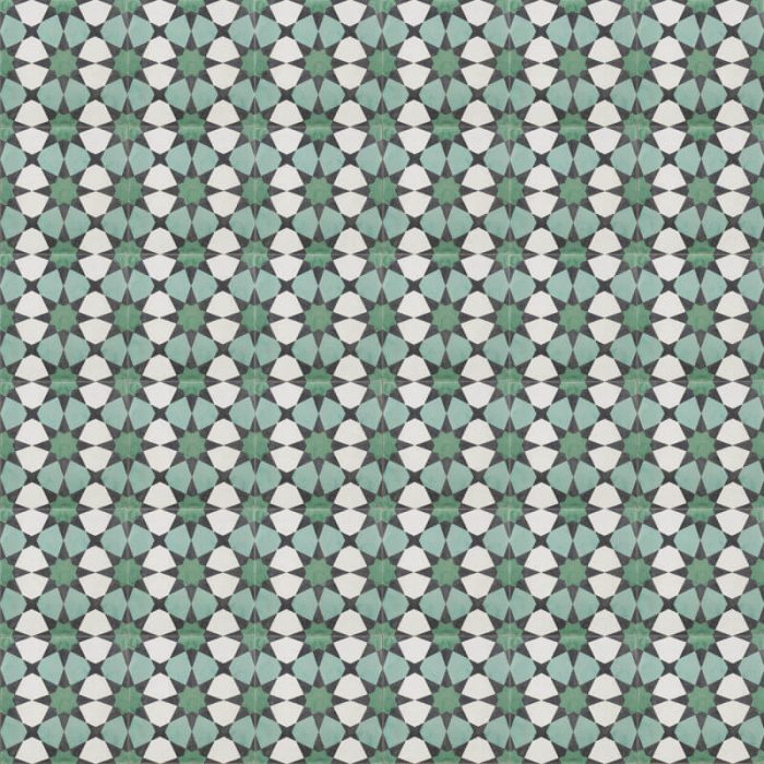 Reproduction Tiles - Green Moroccan Mosaic