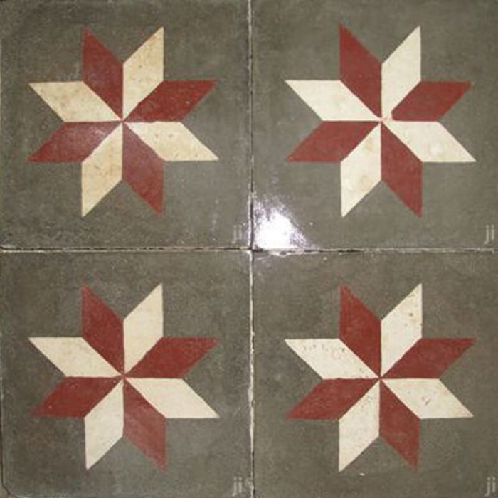 Antique Encaustic Cement Tiles - Spanish Star Antique