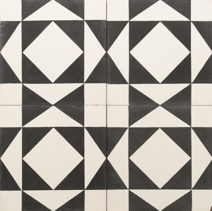 white and black graphic tile