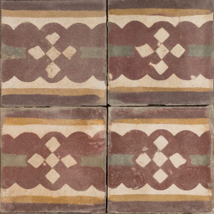Antique Encaustic Cement Tiles - Nandi Border Antique