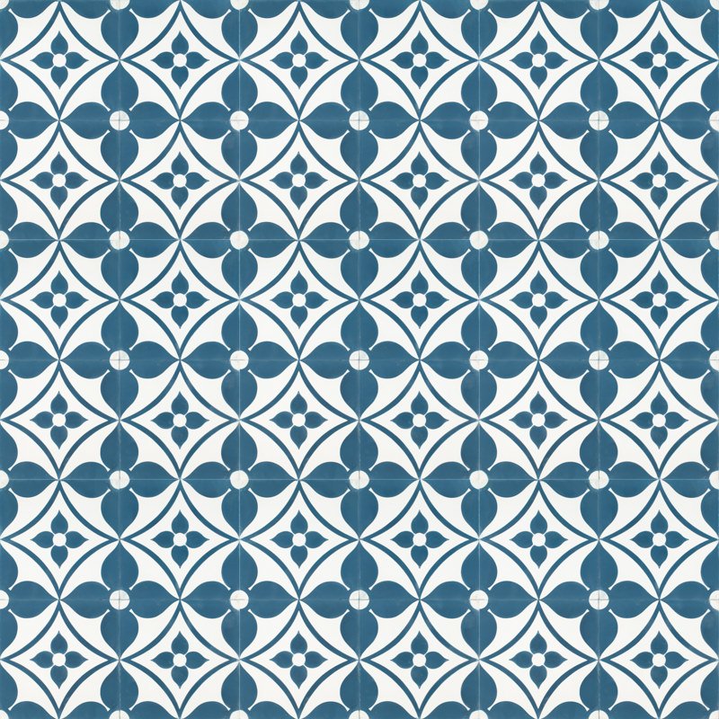 Reproduction Tiles - Blue Daisy