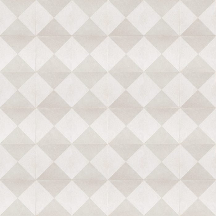 Outdoor Tiles - Grey and White Check Antique