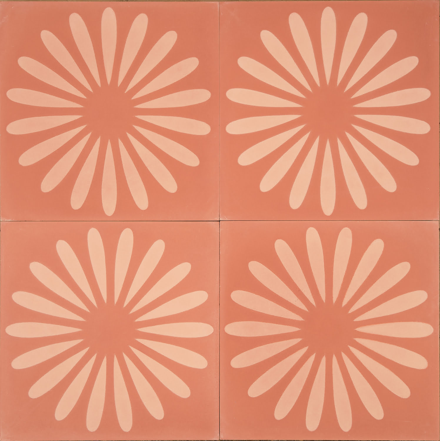 Outdoor Tiles - Pink Flower