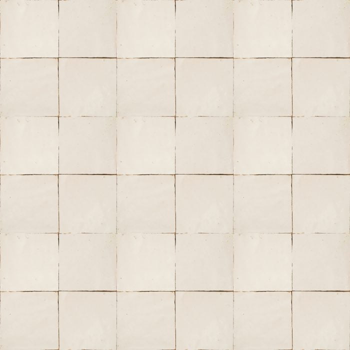 Moroccan Handmade Tiles - Mini White Glazed