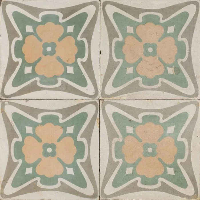 Antique Encaustic Cement Tiles - Golden Clover Antique