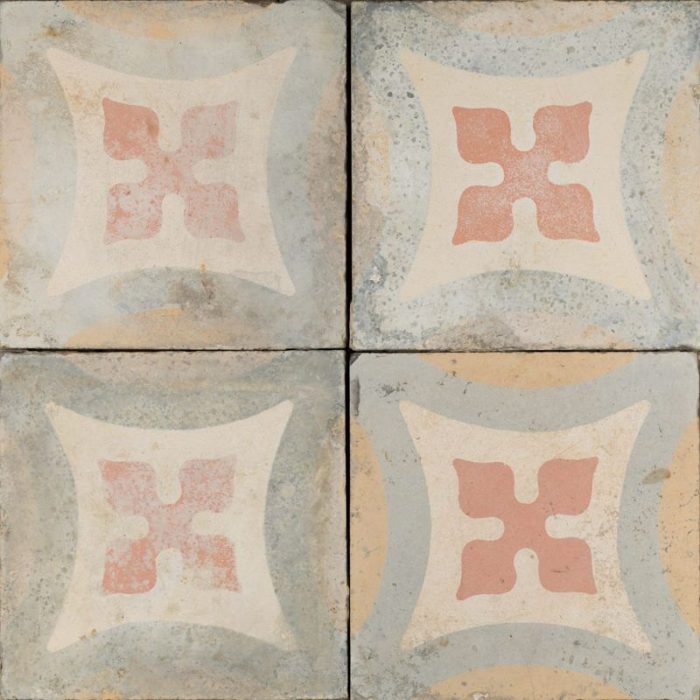 Antique Encaustic Cement Tiles - Red Knight Antique