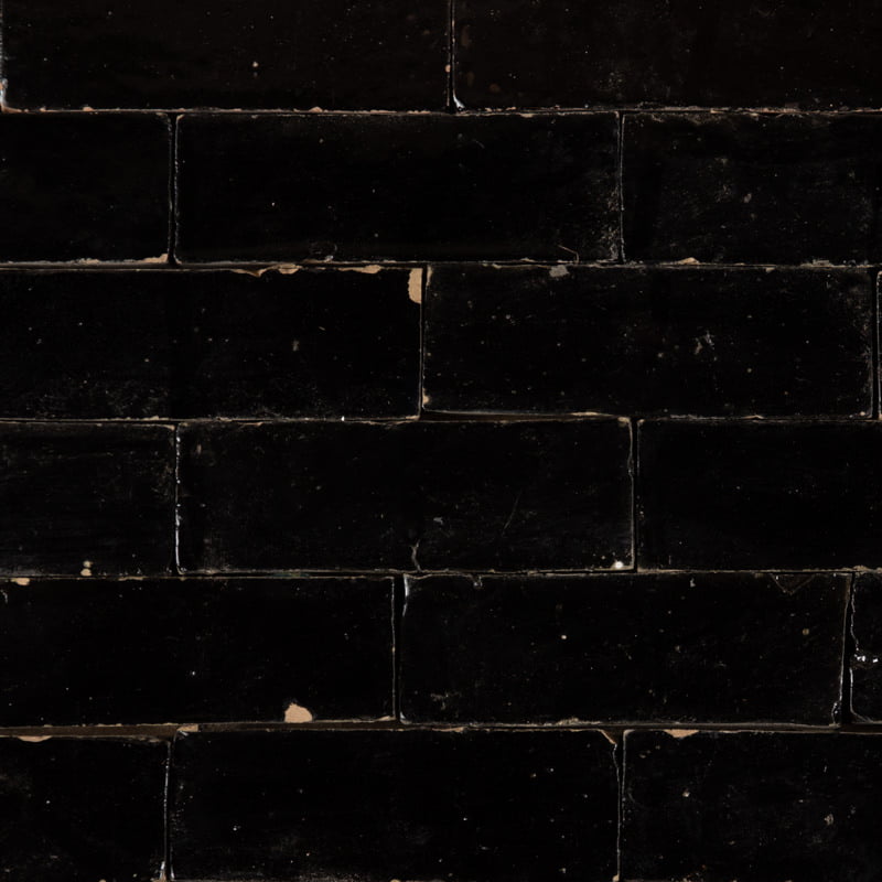Outdoor Tiles - Black Glazed Brick