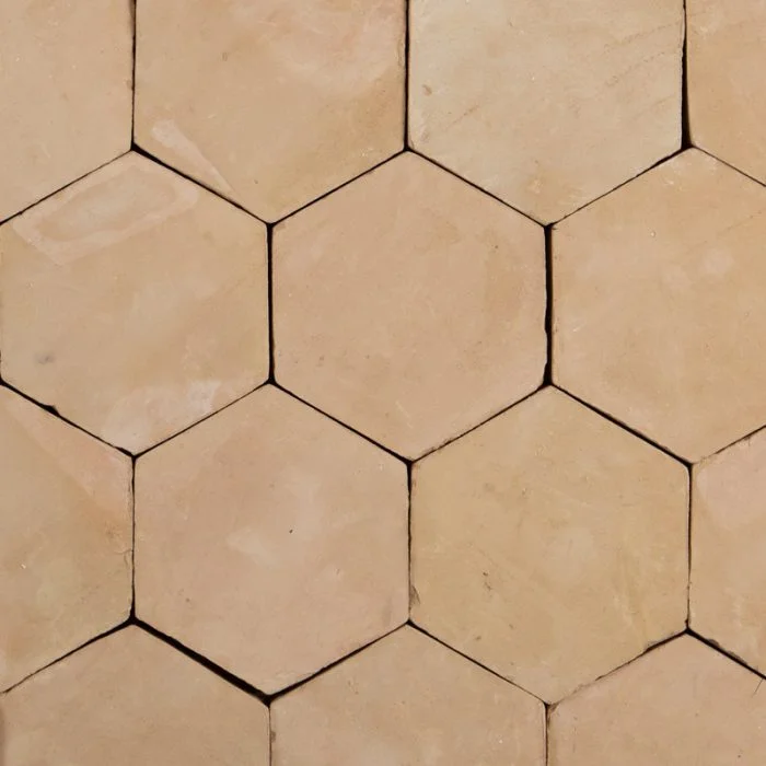 Outdoor Tiles - Oatmeal Terracotta Hex