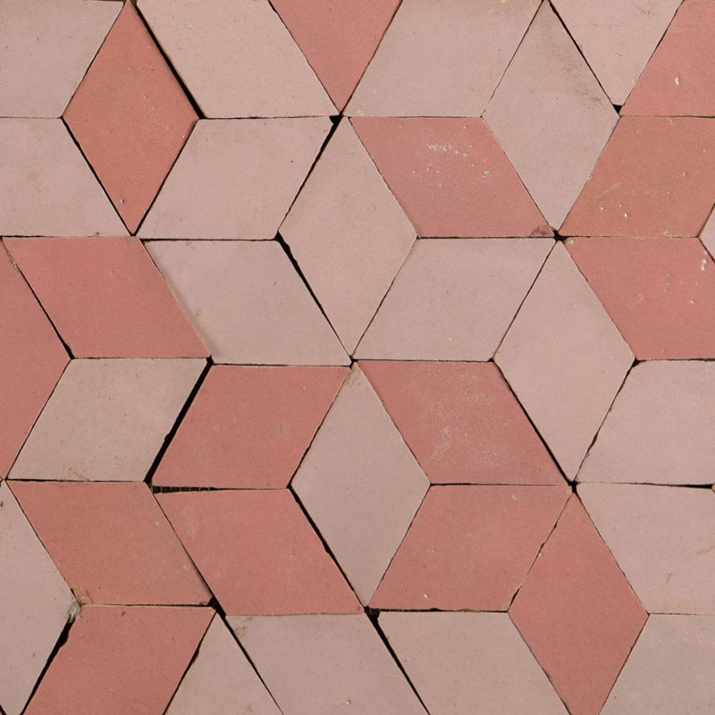 Outdoor Tiles - Pink Cubes