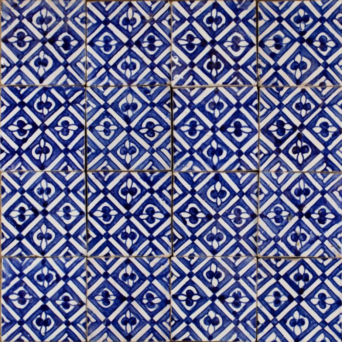 Moroccan Handmade Tiles - Glazed Navy Diamond