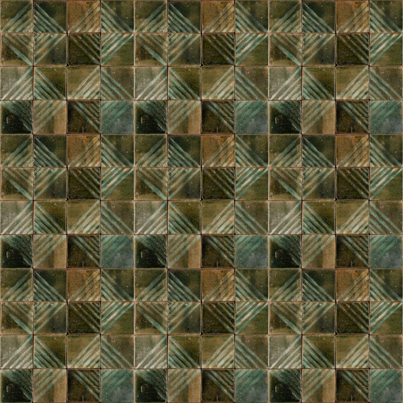 Outdoor Tiles - Olive Glossy Metro