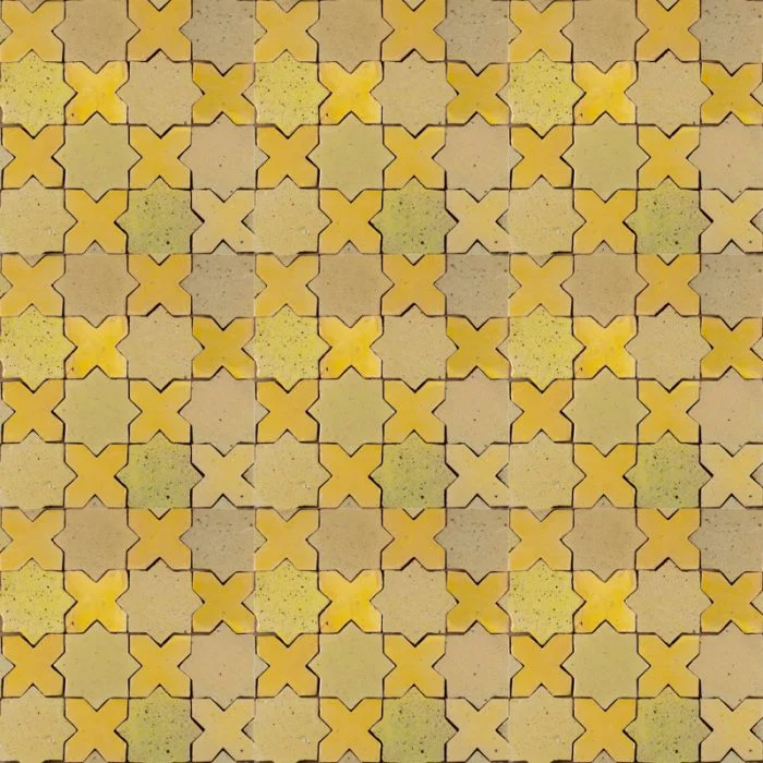 Glazed Feature Tiles - Yellow Glossy Estrella